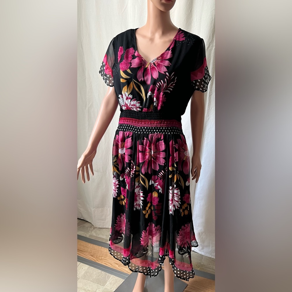 Blair Pink and White Smocked Flutter Sleeve Sundress
